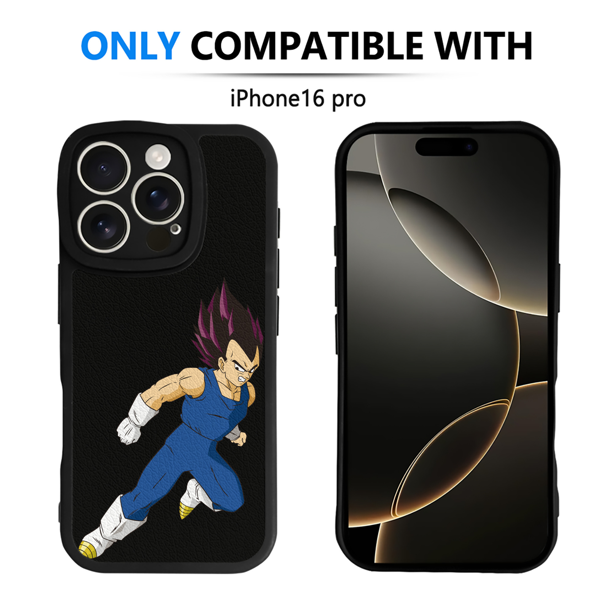 （画像用） ドラゴンボール ベジータ四世（Bejīta Yonsei）DRAGON BALL Vegeta IV 【iPhone 16シリーズ対応】シリコンスマホケース（レザー調） 材質：シリコン